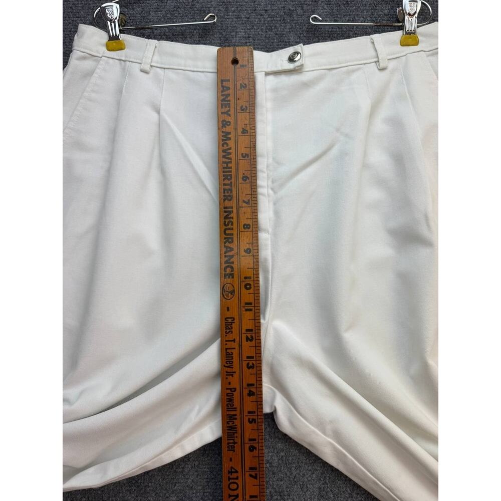 Patchington Petite Women’s Size 32 White Pleated Straight Leg Dress Pants - Picture 5 of 9